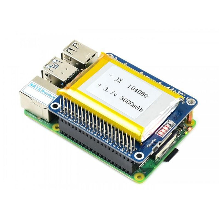 LiPo Battery HAT for Raspberry Pi by Waveshare - The Pi Hut