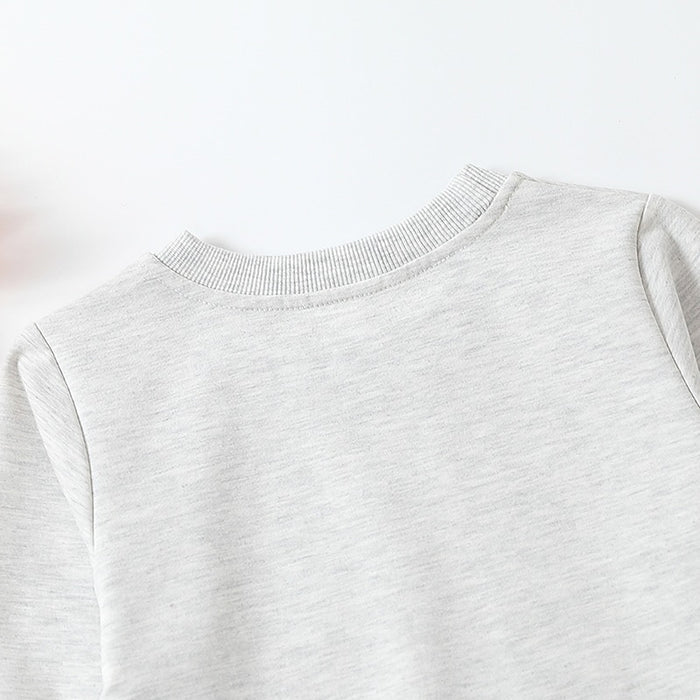 LITTLE PUMPKIN Light Gray Sweatshirt