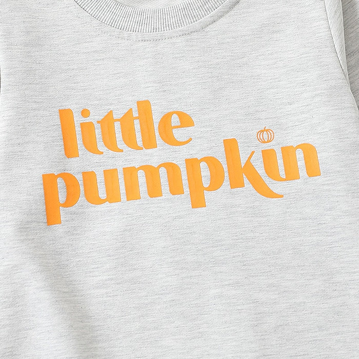 LITTLE PUMPKIN Light Gray Sweatshirt
