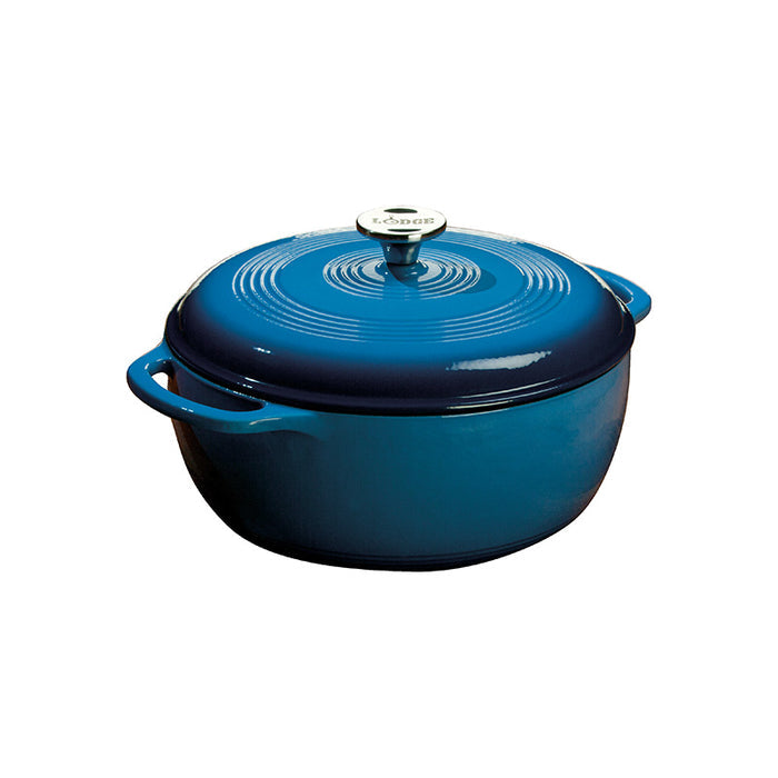 Lodge EC6D33 Enameled Cast Iron Dutch Oven 6 Quart Blue