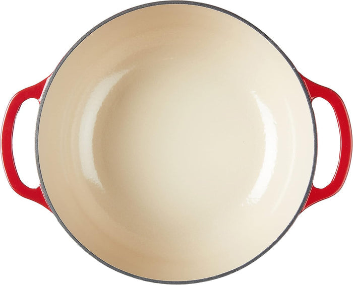 Lodge EC7D43 Enameled Cast Iron Dutch Oven 7.5Quart Island Spice Red