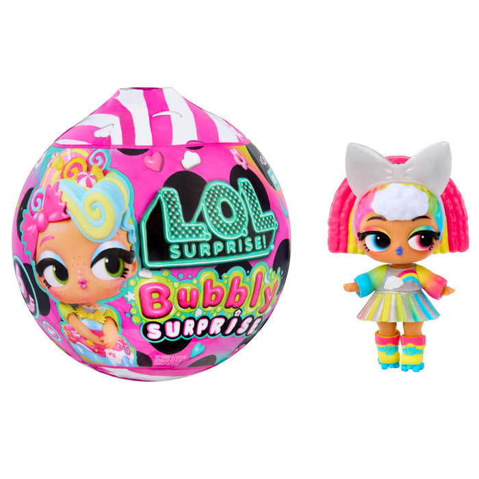 L.O.L. Surprise! Bubbly Surprise tot with colorful packaging on a white background