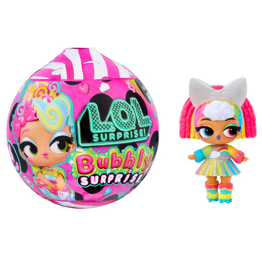 L.O.L. Surprise! Bubbly Surprise tot with colorful packaging on a white background