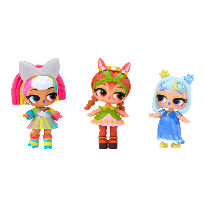 Three tots on a white background