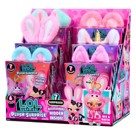 Box of six LOL Surprise Plush Surprise on a white background