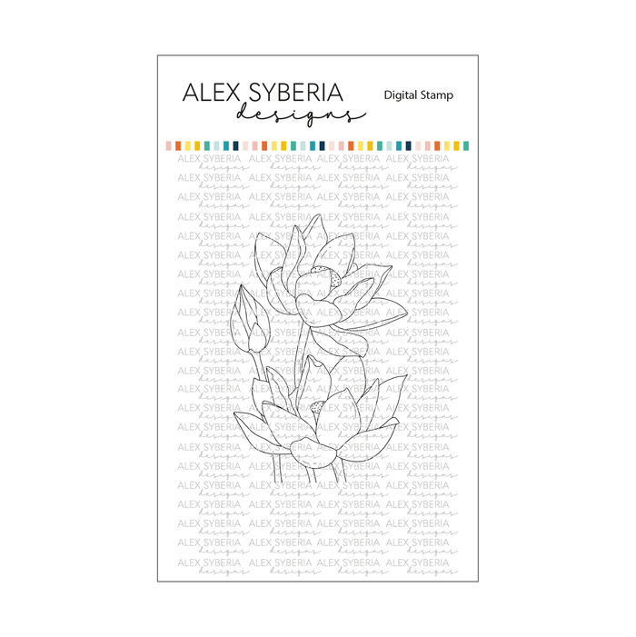 Lotus Digital Stamp