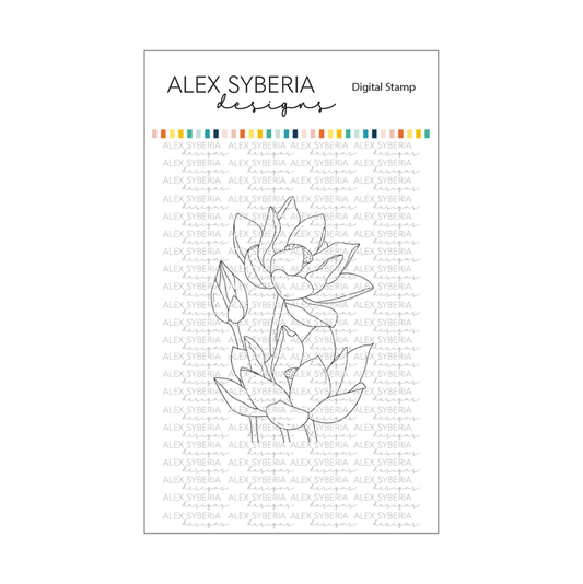 Lotus Digital Stamp