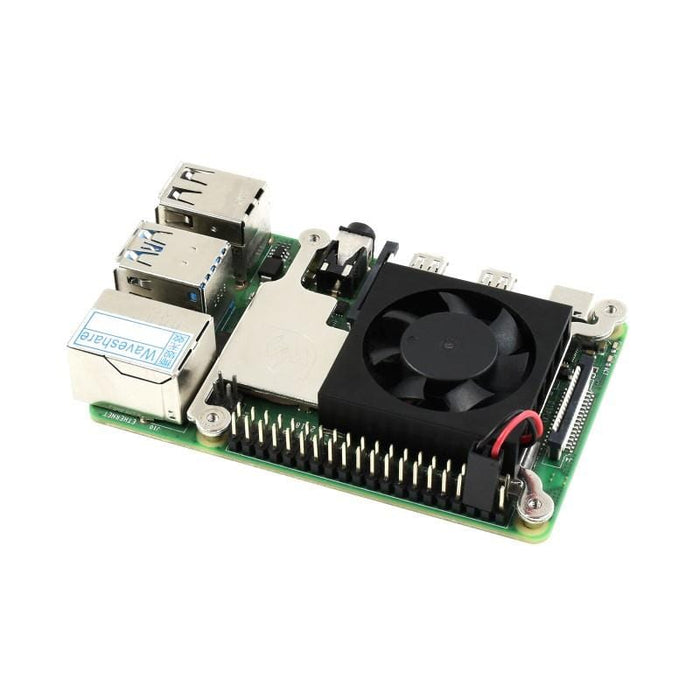 Low-Profile Cooling Fan & Bracket for Raspberry Pi 4 by Waveshare - The Pi Hut