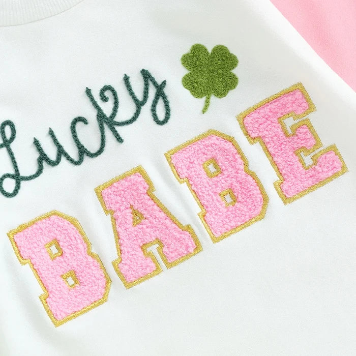 LUCKY BABE Long-Sleeve Onesie