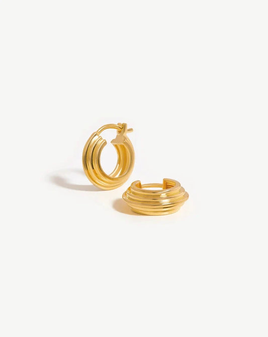 Lucy Williams Small Ridge Hoop Earrings Earrings Missoma