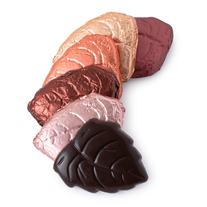 Madelaine Dark Chocolate Foiled Leaf Candy - 10 LB