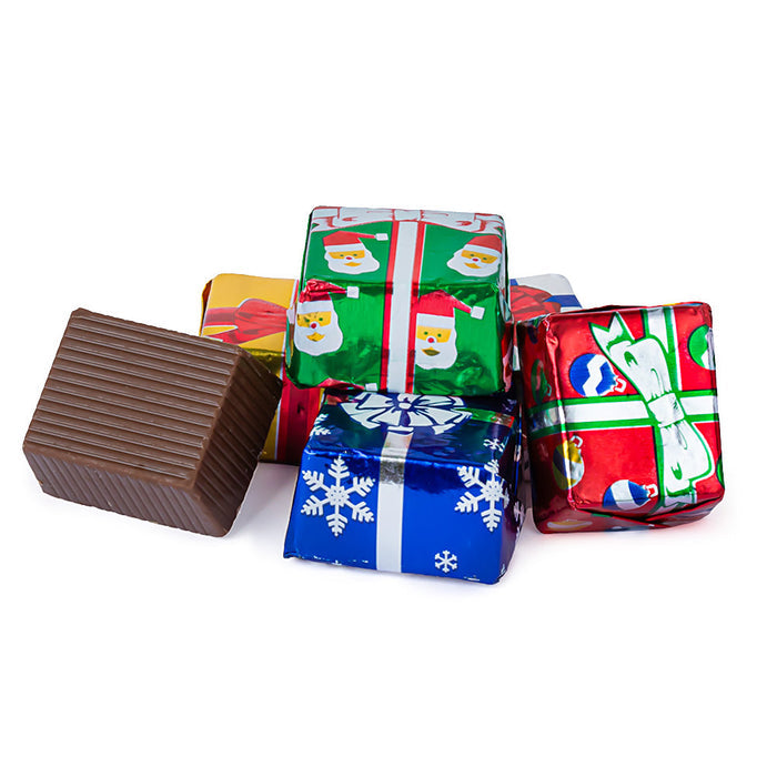 Madelaine Milk Chocolate Foiled Christmas Present Candy - 10 LB