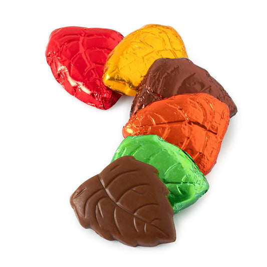 Madelaine Milk Chocolate Foiled Leaves Candy - 10 LB