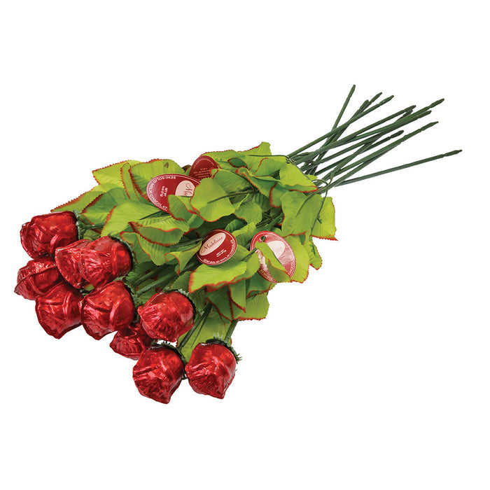 Madelaine Milk Chocolate Foiled Red Rose Candy - 36 Count