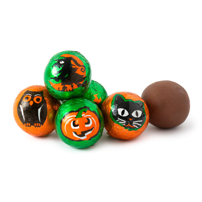 Madelaine Milk Chocolate Halloween Foiled Ball Candy - 10 LB