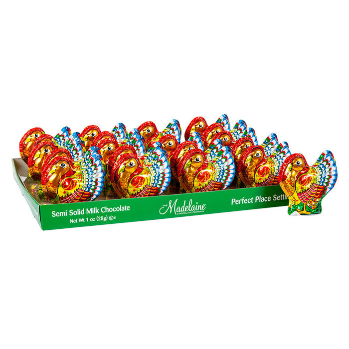 Madelaine Milk Chocolate Turkey Candy 2 1/2 inch - 40 Count