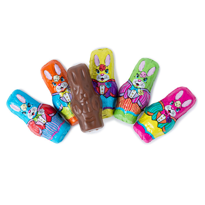 Madelaine Mini Milk Chocolate Foiled Bunny Candy - 10 LB