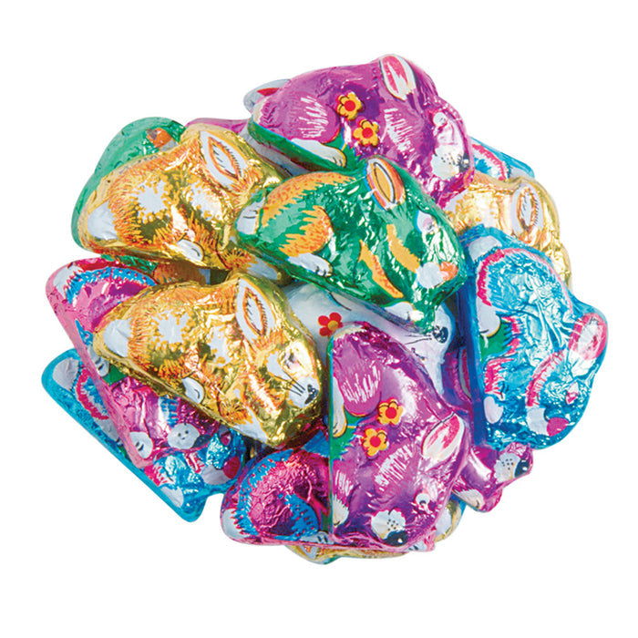 Madelaine Mini Milk Chocolate Foiled Sitting Bunny Candy - 10 LB