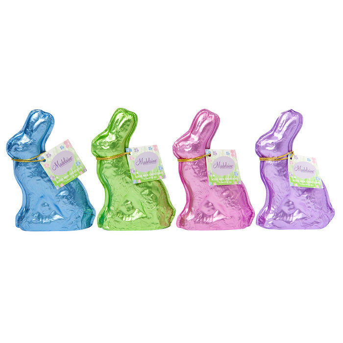 Madelaine Pastel Foil Chocolate Rabbits - 12 Count