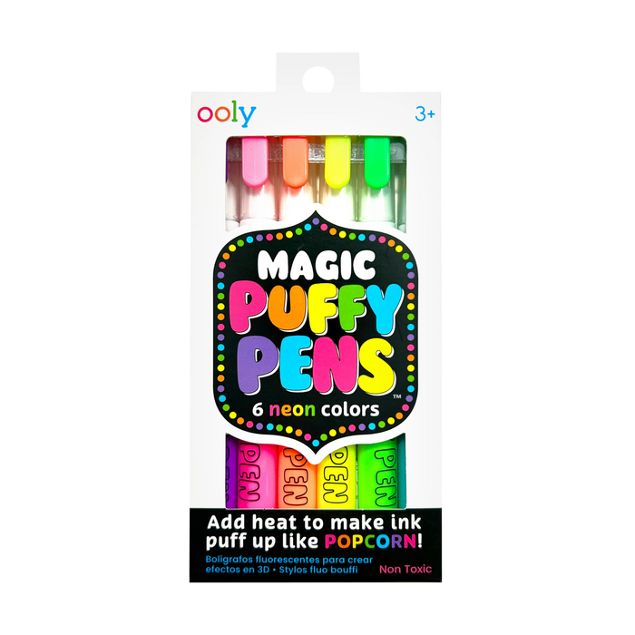 OOLY Magic Puffy Pens front of packaging