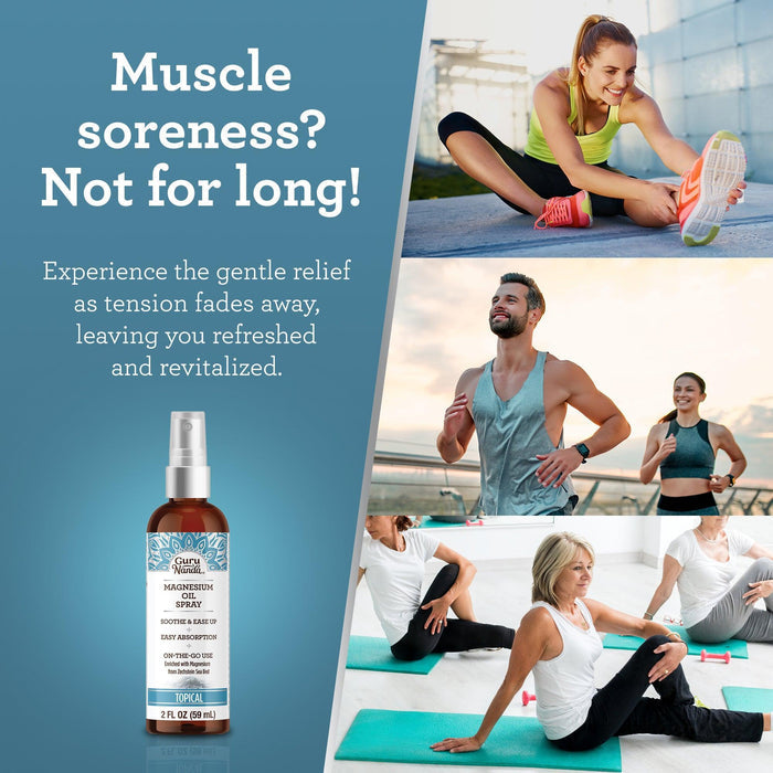 Magnesium Spray - 2 Fl Oz - GuruNanda