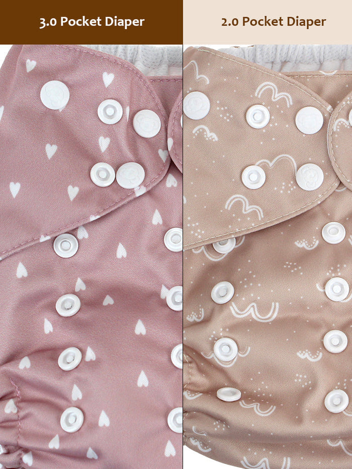 Mama Koala 3.0 Pocket Diaper - Suede Cloth Lining, Snap
