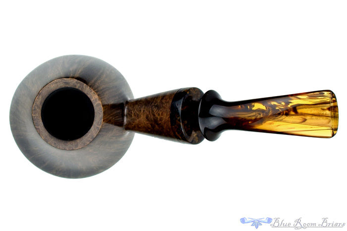 Blue Room Briars is proud to present this Blue Room Briars is proud to present this Marinko Neralić Pipe (376/19) 1/4 Bent Tipsy Volcano with Tobacco Ring and Plateau
