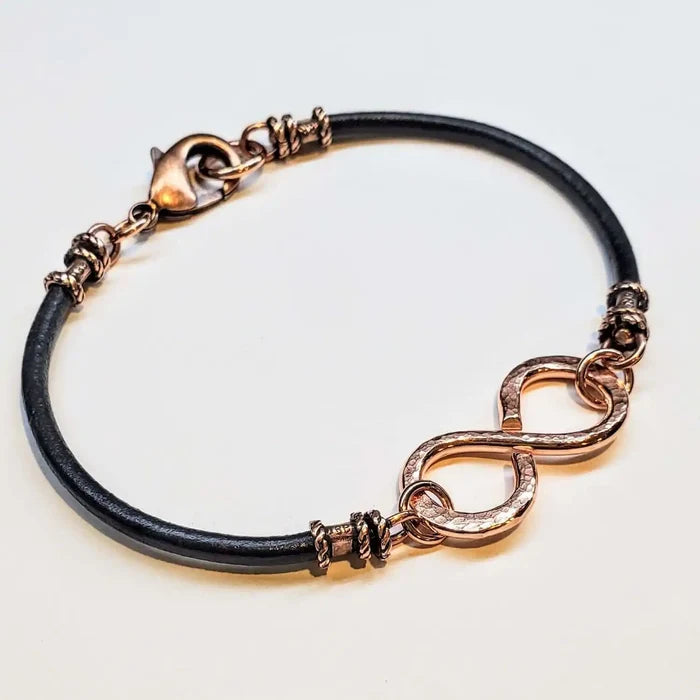 Masculine Sturdy Copper Swivel Infinity Bracelet - Alexa Martha Designs