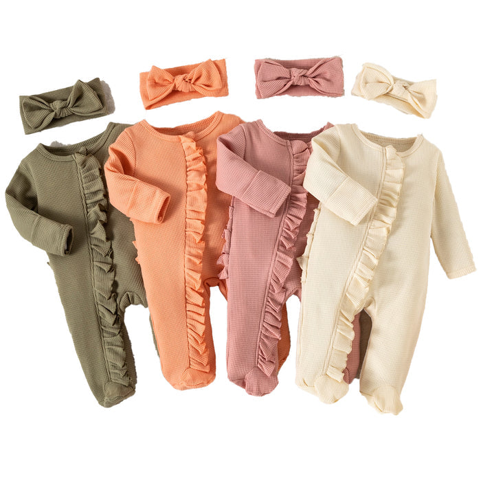 MATILDA Waffle Knit Jumpsuit with Headband