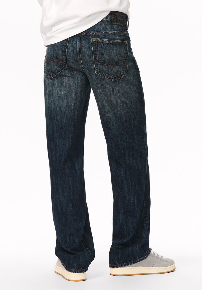 Matt Men's Loose Fit Jeans, Sanded and Veined - BM26294