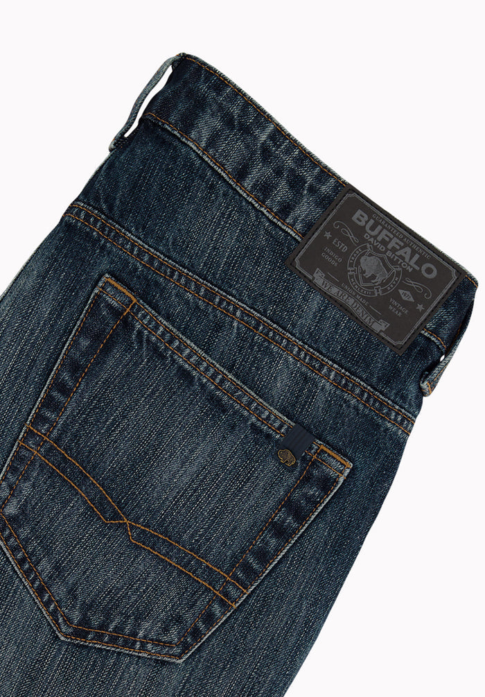 Matt Men's Loose Fit Jeans, Sanded and Veined - BM26294