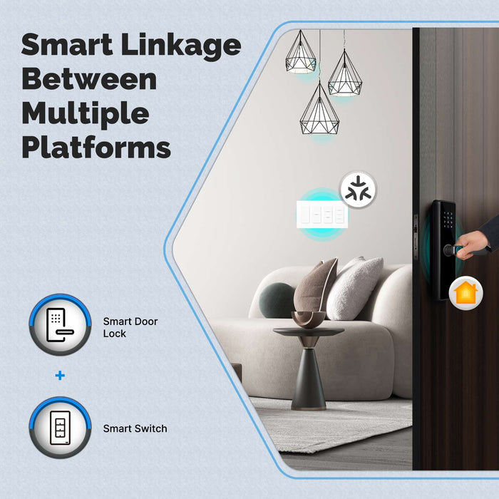 Matter WiFi Smart Light Button Switch App Control Neutral Wire Required US Standard