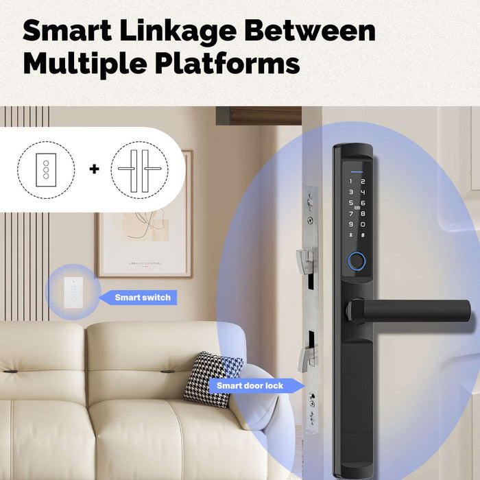 Matter WiFi Smart Light Switch Glass Panel Neutral Wire Required US Standard