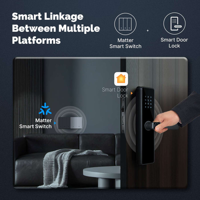Matter WiFi Smart Push Button Light Switch App Control Neutral Wire Required EU Version