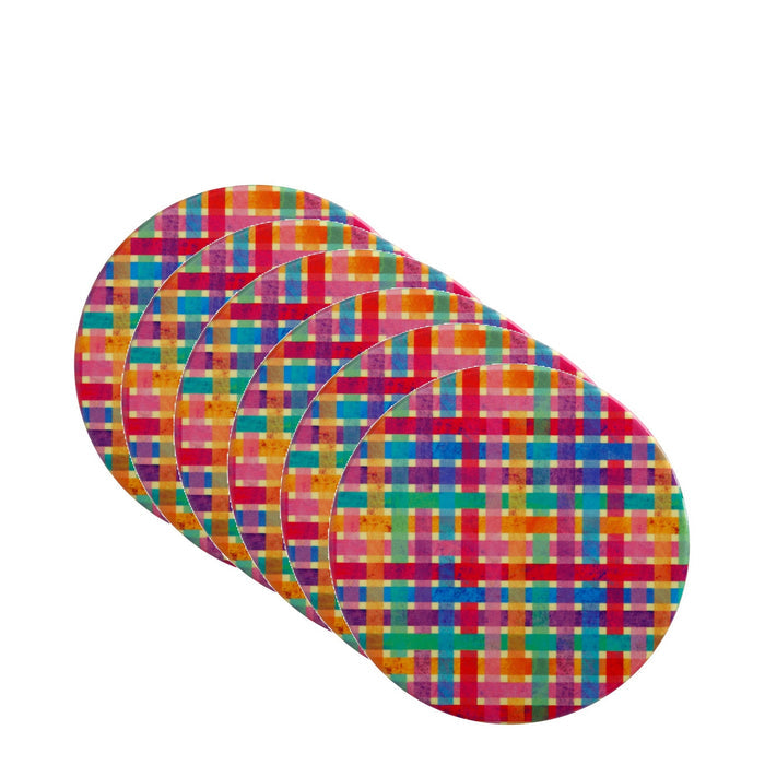 Maxwell & Williams Rainbow Be Kind Ceramic Coaster 10cm - Rainbow
