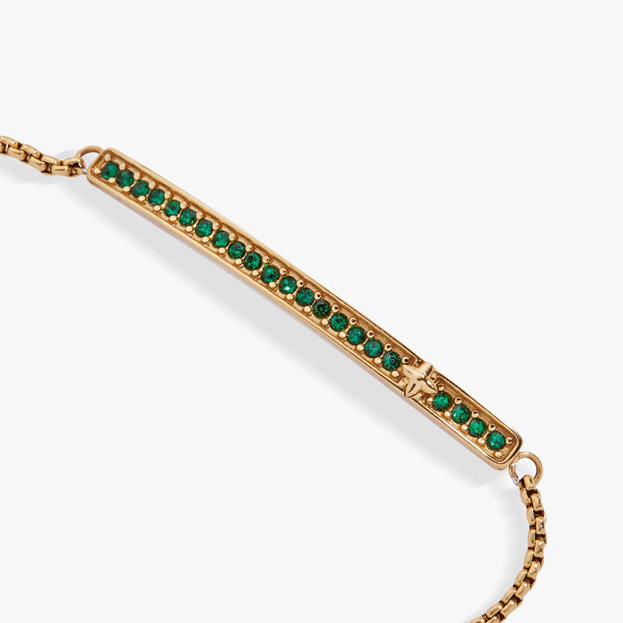 May Everyday Birthstone Pave Bolo Bracelet
