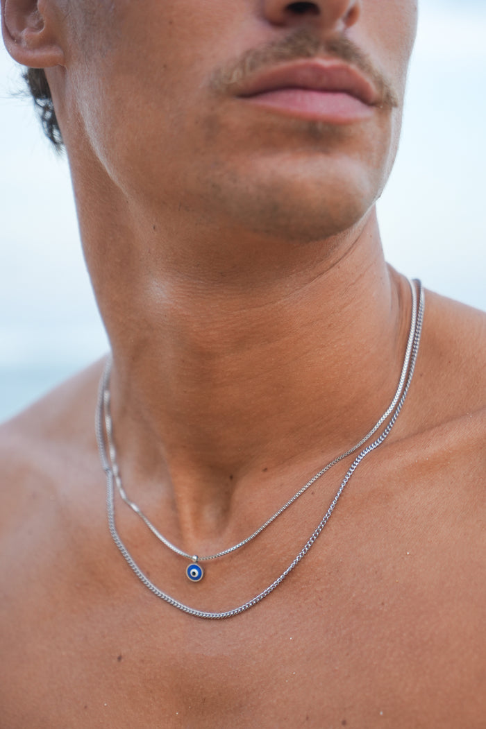 Men's Enamel Evil Eye Necklace