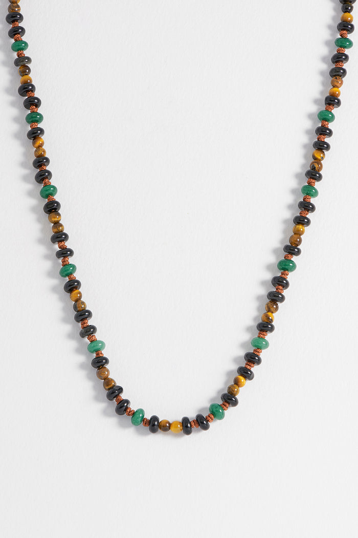 Men's Gemstone Knotted Necklace