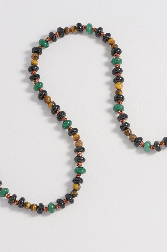 Men's Gemstone Knotted Necklace