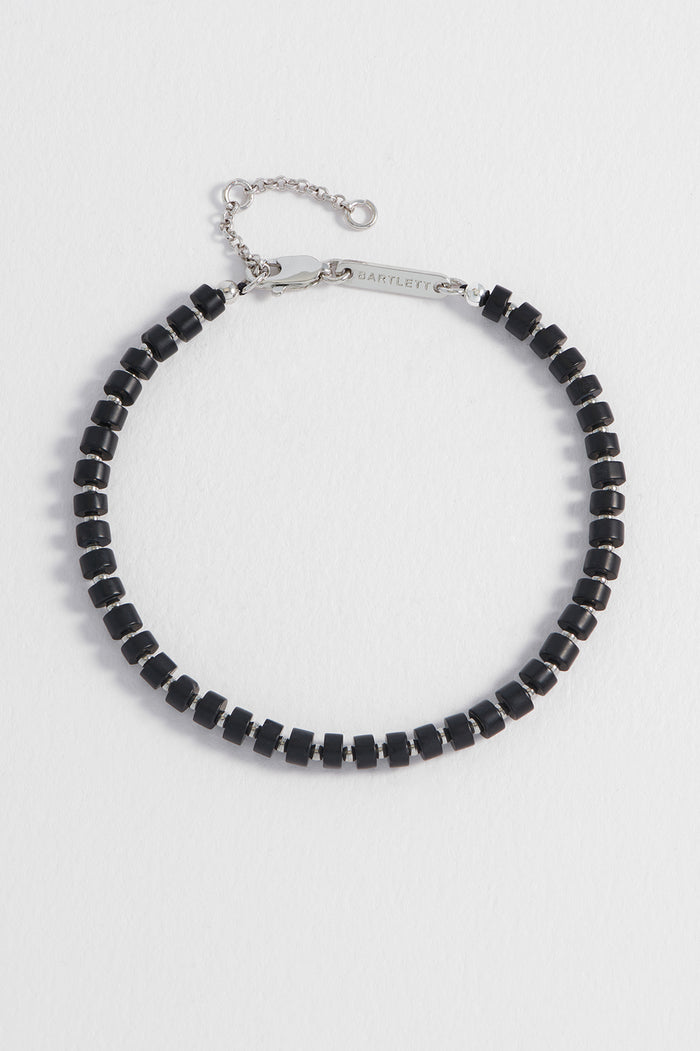 Men's Gemstone Rondelle Bracelet