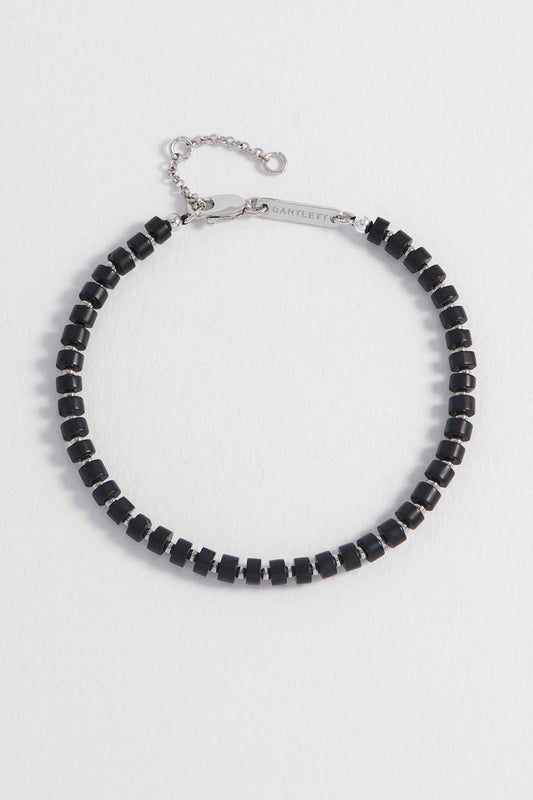 Men's Gemstone Rondelle Bracelet
