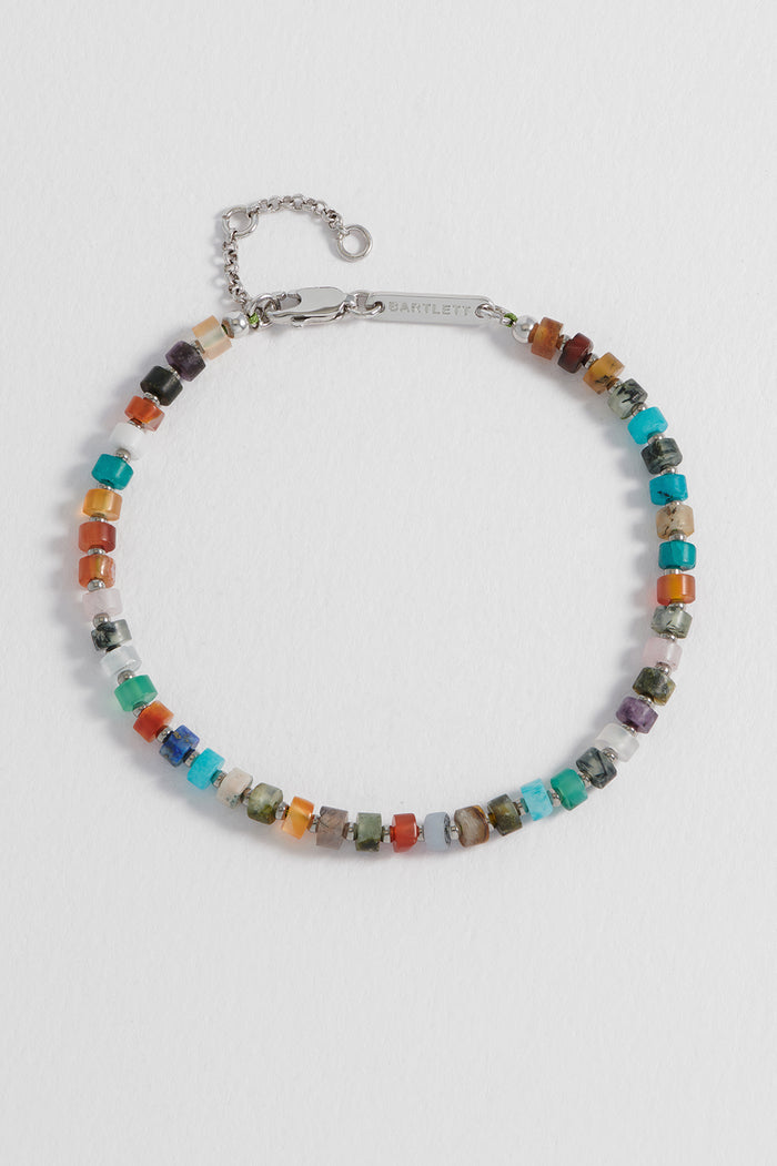 Men's Gemstone Rondelle Bracelet