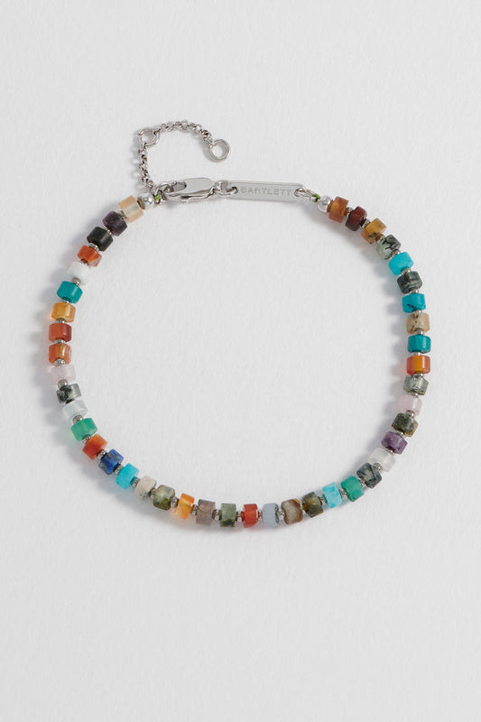 Men's Gemstone Rondelle Bracelet