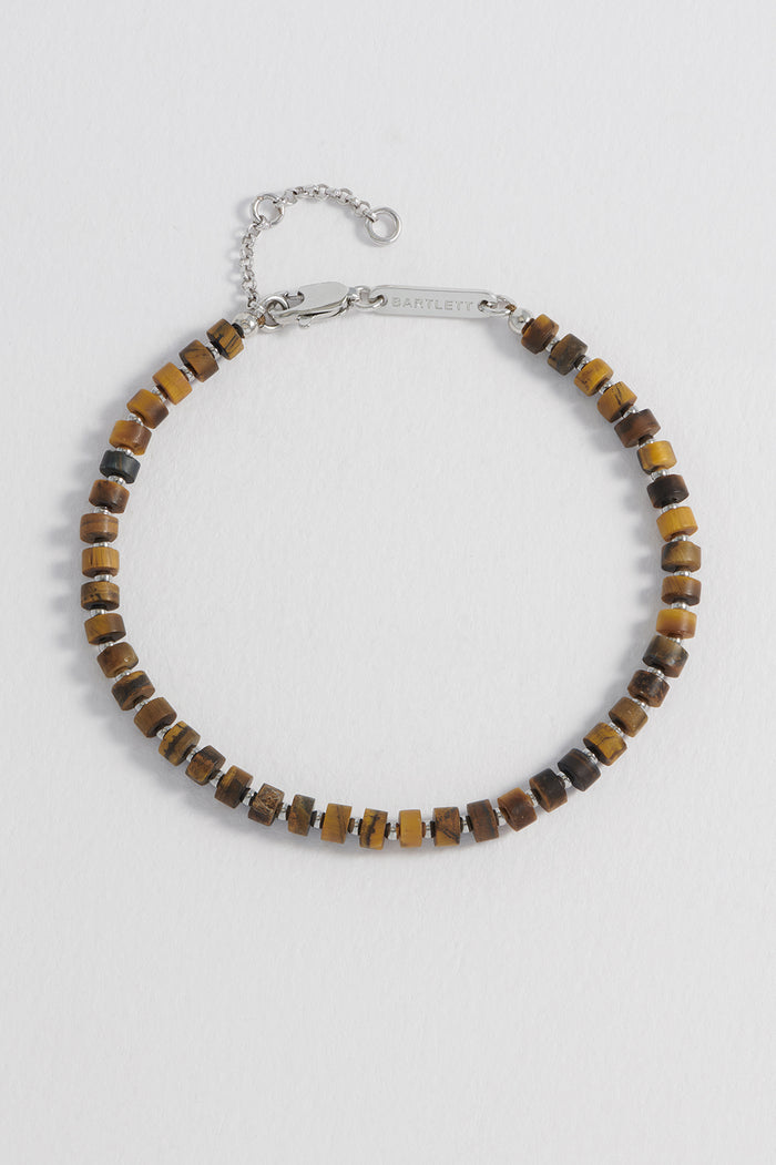 Men's Gemstone Rondelle Bracelet