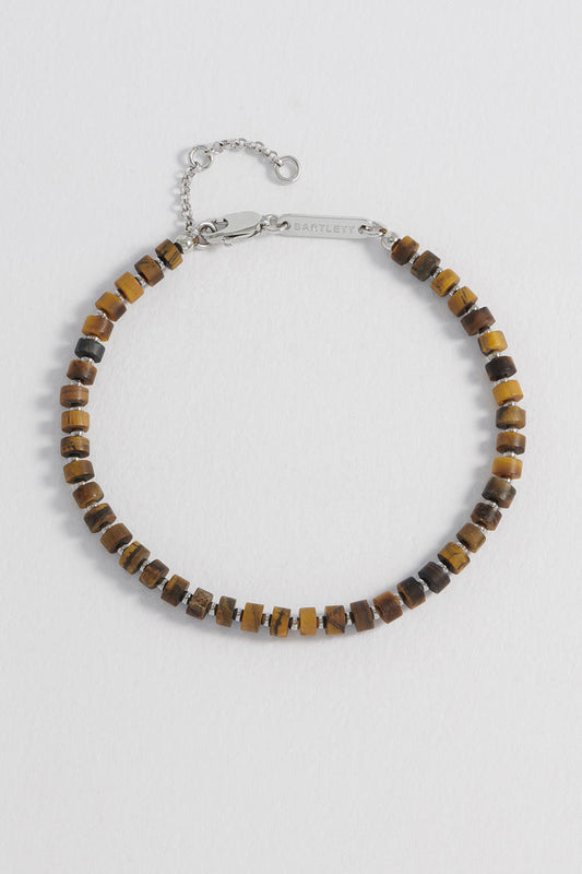Men's Gemstone Rondelle Bracelet