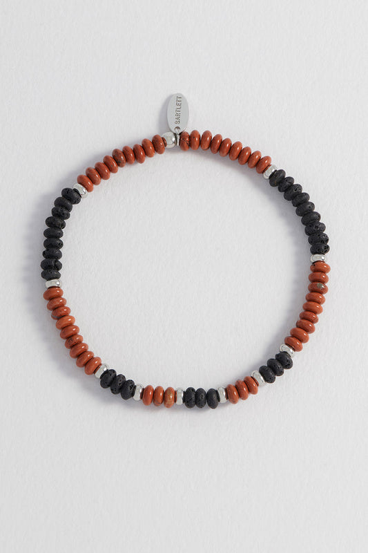 Men's Gemstone Stretch Disc Bracelet