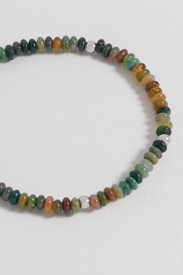 Men's Gemstone Stretch Disc Bracelet