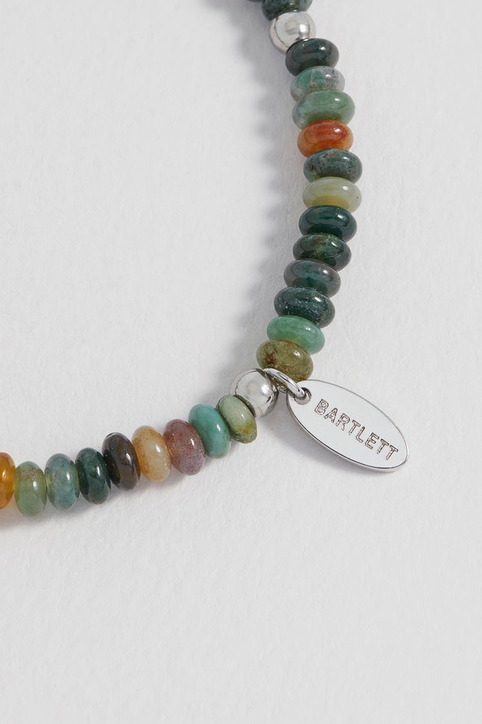 Men's Gemstone Stretch Disc Bracelet