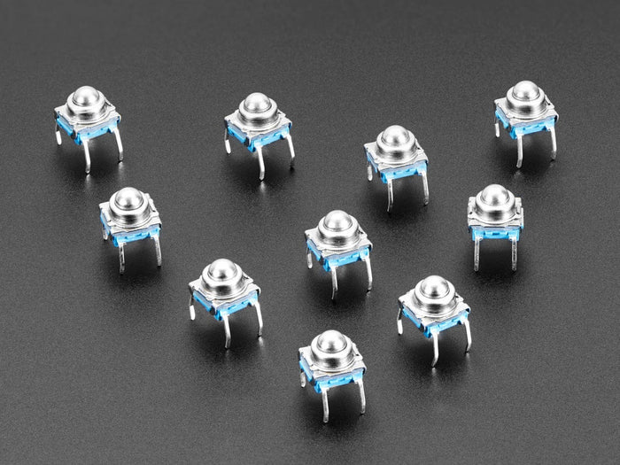 Metal Ball Tactile Button (6mm) x 10 pack by The Pi Hut - The Pi Hut