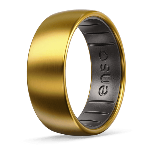 Metal Hybrid Ring - 18K Gold Plated Titanium